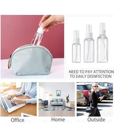 3-Piece Small Spray Bottle Set (30ml 60ml 80ml) - Transparent Portable Atomizers for Travel - Perfect for Water Alcohol and Perfume - Buy Online on SooperMarket.com