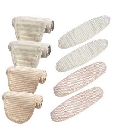 Baby Umbilical Cord Belt, Infant Belly Binder Hernia Care Navel Truss Support Newborn Warm Essential with Breathable Organic Cotton 2brown&2green