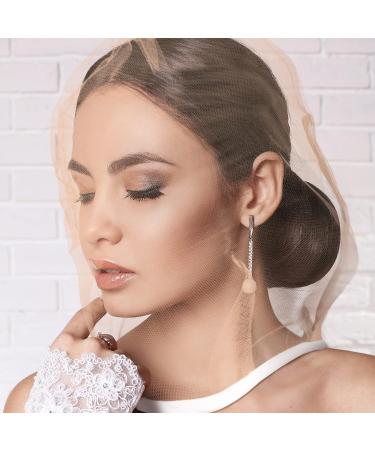 6 Pcs Washable Nylon Chiffon Makeup Hood Set - Nude | Reusable Makeup Protector for Women & Girls at Beauty Weddings - Buy Online on SooperMarket.com