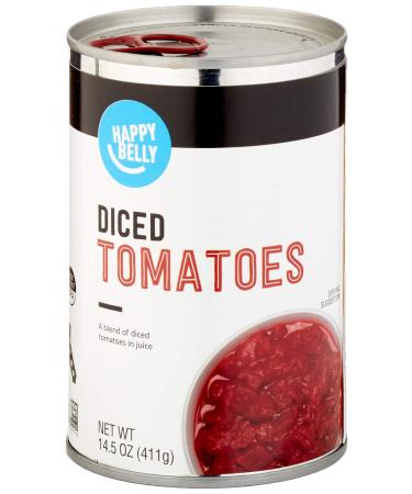 Amazon Brand - Happy Belly Diced Tomatoes in Tomato Juice, 14.5 Ounce