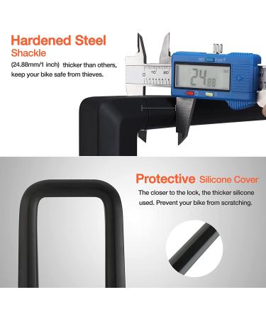 ValueMax 17mm Heavy Duty Bike U-Lock with Mounting Bracket | Anti Theft U-Lock for Bicycles/Motorcycles/Scooters | Black - Buy Online on SooperMarket.com