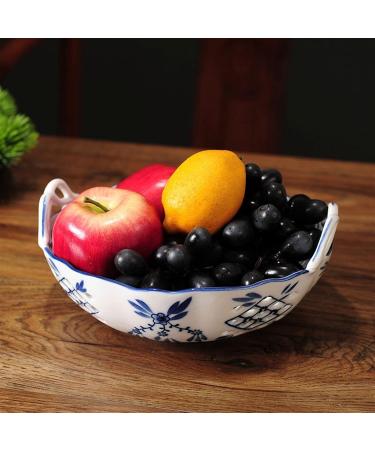 Fruit Basket Bowl Fruit Plate Home Round Ceramic Fruit Bowl Living Room Dining Room Kitchen Desktop Porcelain Fruit Dish Hollow Candy Bowl Fruit Bowls (Color : B) - Buy Online on SooperMarket.com