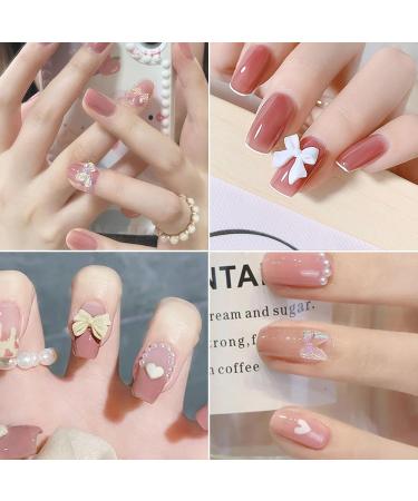 3D Nail Charms 2 Boxes Multi-Shape Aurora Bow Butterfly Flower Nail Art Charms Nail Pearls Rhinestone Caviar Beads Crystal Nail Gems for Nail Art Decoration DIY Crafts (A) - Buy Online on SooperMarket.com