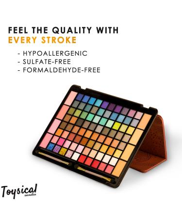 Toysical All In One Makeup Kit - 88 Colors Highly Pigmented Eyeshadow Palette in Leather Case for Girls Teens & Women - Perfect Makeup Set for Beginners & Pros - Buy Online on SooperMarket.com