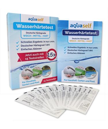 Determine Water Hardness Test Strips ( DH) - 15 Individually Packaged - Made in Germany - Fast & Accurate Results for Soft Medium Hard Water - Buy Online on SooperMarket.com