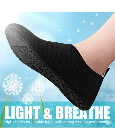 DigiHero Quick-Dry Water Shoes for Women and Men | Aqua Socks for Surfing, Yoga, and Beach Activities | Black, Size 8.5-9 Women/7.5-8 Men - Buy Online on SooperMarket.com