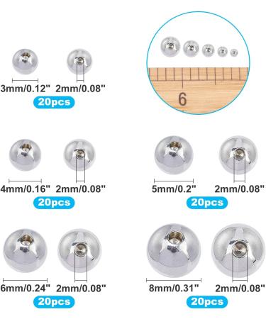 UNICRAFTALE 100pc Stainless Steel Memory Wire End Caps for Jewelry Making - 3/4/5/6/8mm Round Beads - Buy Online on SooperMarket.com