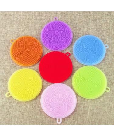 Silicone Kitchen Cleaner of Dish Washing Sponge Vegetable Scrubber Brush Non Stick Oil Sponge Very Practical and Popular Practical Design - Buy Online on SooperMarket.com