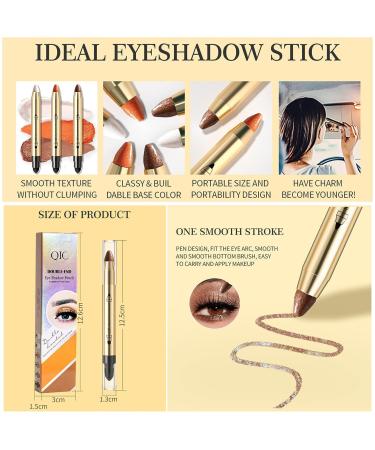Go Ho White Highlighter Cream-to-Powder Eyeshadow Stick - Shimmer White 01 - Buy Online on SooperMarket.com