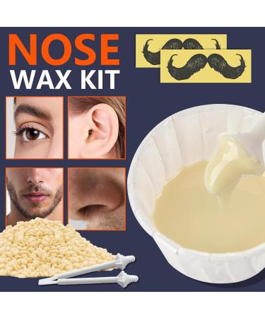 Nose Wax Kit Nose Wax 100g for Men & Women Nose Hair Removal Wax Hair Wax with 20 Applicators 10 Containers Nose Wax Quick Easy Nose Hair Wax Kit (10-20 Times Usage) - Buy Online on SooperMarket.com
