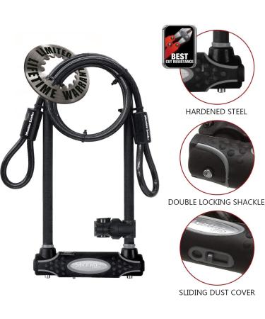 Master LOCK INCLOSS Key Lock with Bracket & Loop Cable - Certified Bicycle Lock (Secure Gold) XL 8285EURDPRO for Ultimate Bike Security - International Shipping Available - Buy Online on SooperMarket.com