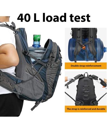 FENGDONG 40L Waterproof Lightweight Hiking Camping Travel Backpack Blue - Unisex - Buy Online on SooperMarket.com