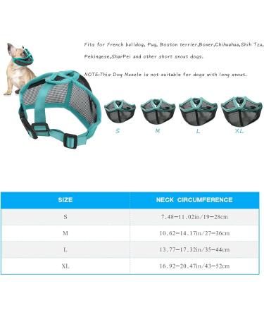 Breathable Dog Muzzle for Short Snouts | Adjustable Anti-Bite Mesh Muzzle for French Bulldogs & XL Breeds - Buy Online on SooperMarket.com