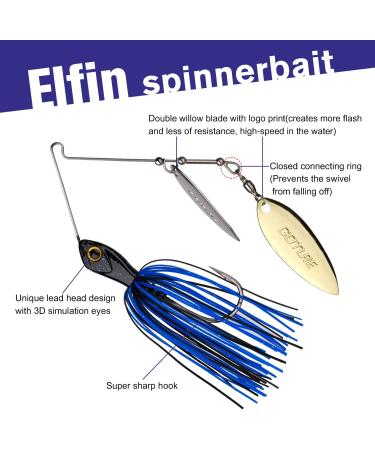 Goture Bass Fishing Lure Spinner Baits Kit - Topwater Buzzbait Set for Saltwater & Freshwater Bass Fishing - 5 Pack 1/2 oz Spinner Baits Lures - Buy Online on SooperMarket.com