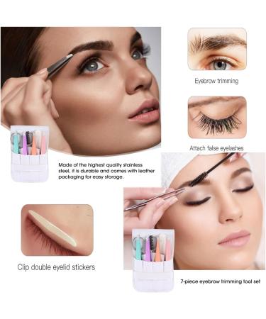 WUBAYI 7Pcs Stainless Steel Tweezers Kit for Facial Hair Removal - Professional Eyebrow Tweezers Set for Men & Women - Buy Online on SooperMarket.com