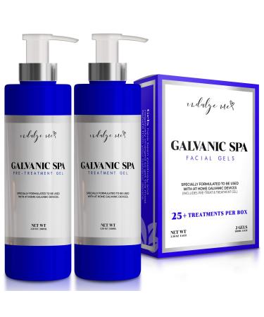 Galvanic Gel Set 2 Set Pre & Treatment Gels Specially Formulated to be Used with Galvanic Home Devices Primer and Leave on Gels Marigold Vanilla Seaweed Niacinamide Vitamin E Arginine More
