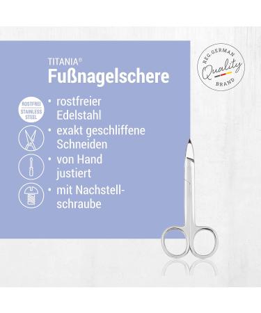 Titania Footnail Scissors (11cm) - Extra Sharp Stainless Steel Nail Scissors for Foot Care & Pedicure - Buy Online on SooperMarket.com