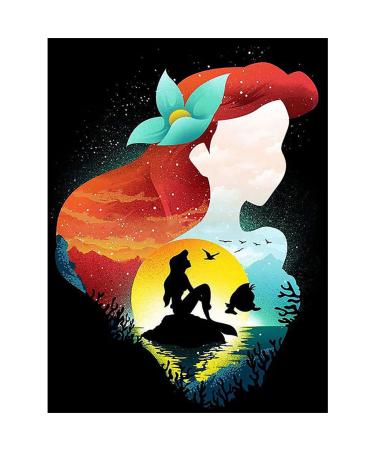 Sonsage Princess Diamond Painting Kits for Adult Diamond Cartoon Character Art Paint by Full Drill Gem Craft for Home Wall Decor Gift 12 * 16 Inch B1 Princess