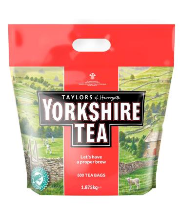 Yorkshire Tea Bags 1.875 Kg 600 Tea Bags Red 600 Tea Bags (Pack of 1)