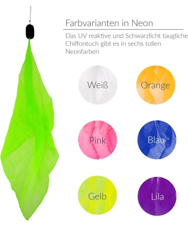 Diabolo UV Glow Poi - Green Angel Wings | Soft Spiral Poi for Beginners & Professionals | 60cm International Shipping - Buy Online on SooperMarket.com