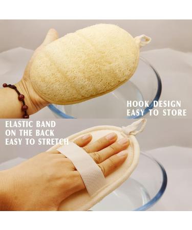 Natural Luffa Body Cloths - Eco-Friendly Biodegradable Shower Scrubs (4 Pack) for Men & Women - Buy Online on SooperMarket.com