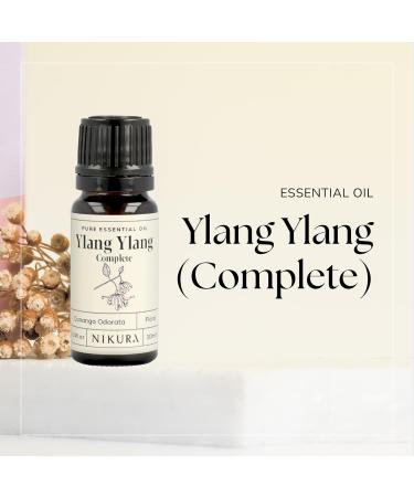 Nikura Ylang Ylang (Complete) 10ml Essential Oil - Vegan 100% Pure | Aromatherapy Diffuser, Hair & Bath Use - Buy Online on SooperMarket.com