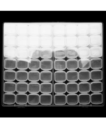 KVSERT 2X 56 Grid Tool Diy Removable Clear Plastic Organizer Nail Art Rhinestone - Buy Online on SooperMarket.com