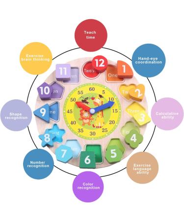 Reastar Montessori Learning Watch - Wooden Educational Toy for Kids Age 3+ | Fun Number & Animal Patterns Perfect for Early Development - Buy Online on SooperMarket.com