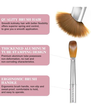 Saviland Pure Kolinsky Acrylic Nail Brush Set - 4PCS Silver Glitter Brushes for Acrylic Powder & Monomer Liquid Nail Extension - Sizes 6/10/12/14 - Women's Gift Set - Buy Online on SooperMarket.com