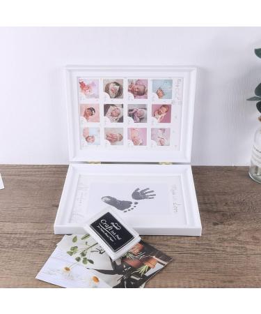 Mikytoper Baby Hand and Footprint Kit - Anniversary Growth Record Baby Gift with Reusable Ink Cartridge Photo Frame - Buy Online on SooperMarket.com