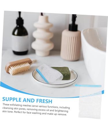 Baluue 8pcs Soap Mesh Bag Cleansing Foaming Net Face Cleansing Shower Soap Saver Soap Bag Fabric Sky-blue - Buy Online on SooperMarket.com