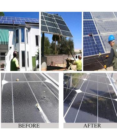 photovoltaic cleaner Window Cleaning Pole Kit Water Fed Pole Kit Window Cleaning Pole Water Fed Telescopic Brush Extendable Cleaner Conservatory Roof 55cm Brush Head 9M/30FT - Buy Online on SooperMarket.com
