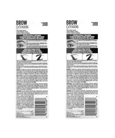 Maybelline New York Brow Extensions Fiber Pomade Crayon 2-Pack Black Brown 262 - Buy Online on SooperMarket.com