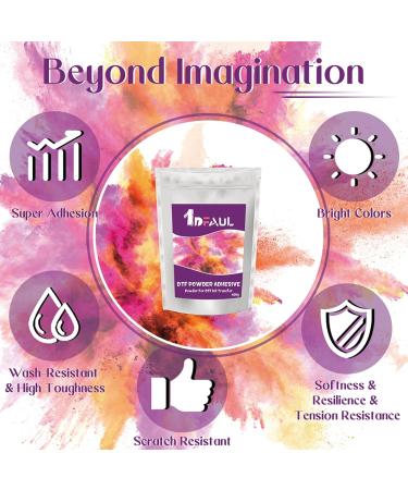 DTF Powder Hot Melt Adhesive 500g - Direct Print on Fabric, Sublimation on Cotton - Black & Dark Garments - Buy Online on SooperMarket.com
