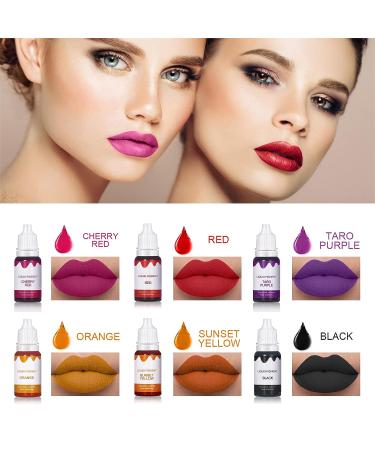 QIUFSSE 12 Colors DIY Lip Gloss Pigment Set - Natural High Color Rendering Red Warm Pigment for Lip Gloss Making - Set A - Buy Online on SooperMarket.com