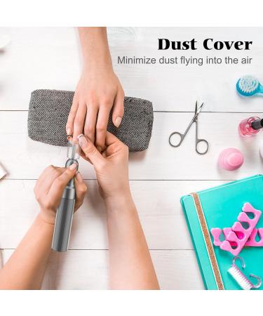 Portable Rechargeable Electric Nail File Kit | 12 Bits, 6 Speeds | Professional Nail Drill for Acrylic & Gel Nails | Dark Gray | Great Gift for Women - Buy Online on SooperMarket.com