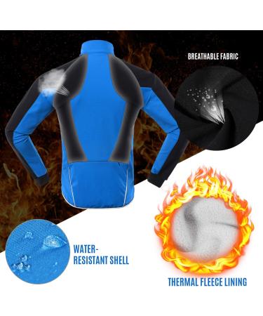 Lixada Men's Waterproof Windproof Bicycle Jacket | Thermofleece MTB Racing Coat for Autumn & Winter Cycling - Buy Online on SooperMarket.com