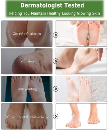 5 Pairs Foot Peel Mask Tea Tree Foot Exfoliating Mask Socks Calluses Remover Dead Skin Moisturizing Feet Peeling Mask for Dry Skin Cracked Heels Foot SPA Socks for Women and Men - Buy Online on SooperMarket.com