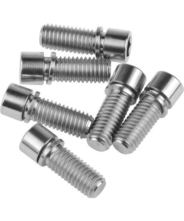 Wanyifa M8 x 20mm Titanium Ti Bolt with Washer for BMX Bicycle Stem - Pack of 6 | Lightweight and Durable Titanium Bolts - Buy Online on SooperMarket.com