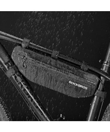 ROCKBROS Waterproof Bicycle Frame Bag - 3L Triangle Bag - Black | Durable & Lightweight Cycling Accessory - Buy Online on SooperMarket.com