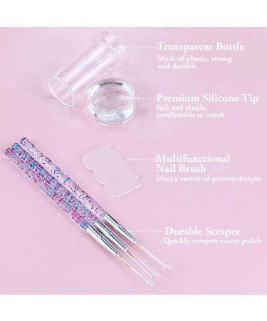 Nail Stamper Kit with Clear French Tip Stamp, 3 Nail Art Pens, and Scrapers - Nail Stamping Accessories for French Nails - Buy Online on SooperMarket.com