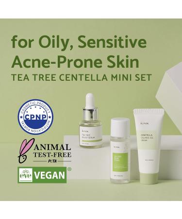 iUNIK Centella Mini Set | Travel-Friendly Skincare for Sensitive Skin | Ultra Calming & Hydrating | Tea Tree Relief Toner Serum & Calming Gel Cream - Buy Online on SooperMarket.com