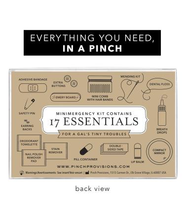 Pinch Provisions Metallic Minimergency Kit - 17 Travel-Sized Cosmetic Essentials | Perfect Emergency Beauty Accessories & Gifts in Silver - Buy Online on SooperMarket.com