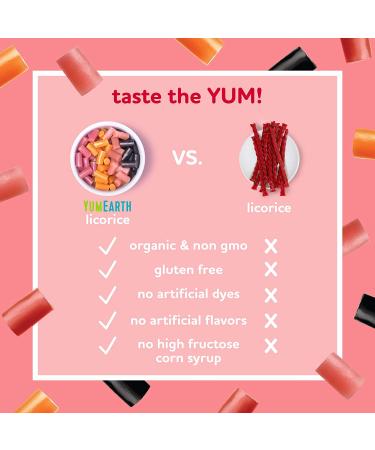 YumEarth Organic Gluten Free Strawberry Licorice - 6 Pack (5 oz each) | Allergy Friendly, Non-GMO, Vegan | No Artificial Flavors or Dyes - Buy Online on SooperMarket.com