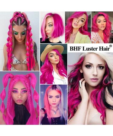 20 Inch Colored Clip in Hair Extensions - 10pcs Straight Pink Fashion Hairpieces for Party Highlights - Buy Online on SooperMarket.com