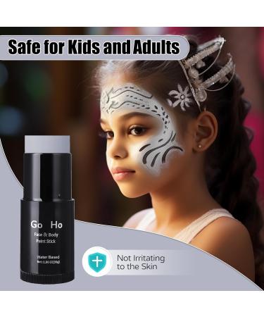 Go Ho Water Based Light Gray Face Paint Stick 1.06 Oz - Non-toxic Cream Body Makeup for Theater & Halloween SFX Cosplay - Buy Online on SooperMarket.com