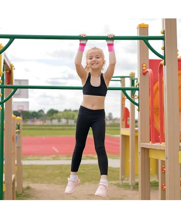 Abeillo 2 Pink Gymnastics Grips Wristbands Set for Girls - Kids Hand Grips for Gymnastic Bar Palm Protection and Wrist Support - Youth Sports Accessories for Workout and Exercise - Buy Online on SooperMarket.com