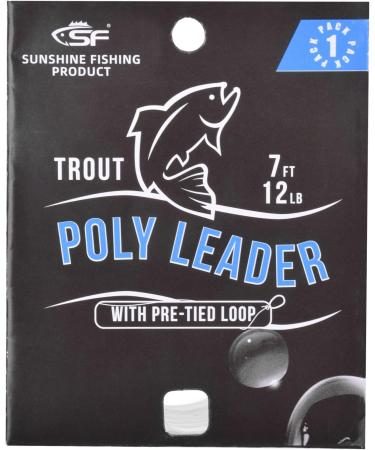 SF Fly Fishing Polyleader Monofilament Core Leader Line for Trout and Salmon - 7FT/10FT, Float/Hover/Intermediate, 3/5/7IPS - Buy Online on SooperMarket.com