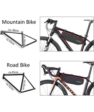 ROCKBROS Waterproof Bicycle Frame Bag - 3L Triangle Bag - Black | Durable & Lightweight Cycling Accessory - Buy Online on SooperMarket.com