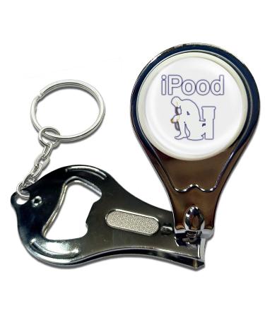 BadgeBeast.co.uk Ipood - Key Ring Bottle Opener and Nail Clipper